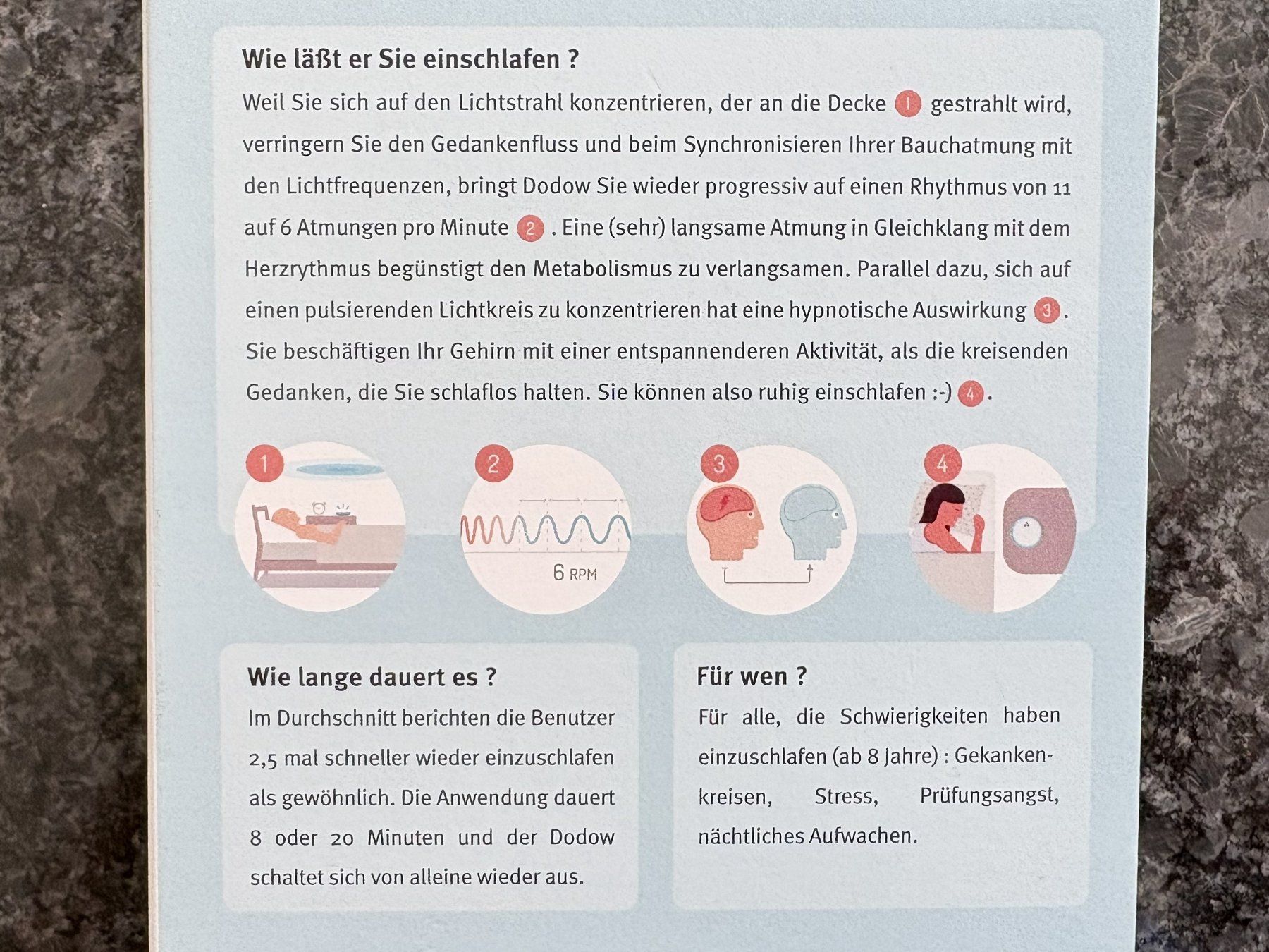 Misurare: dodow Lichtmetronom (Einschlafhilfe) – Usato da Bertschikon Gossau venduto da Mkuster 1