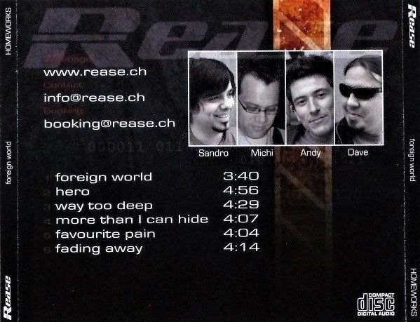 CDs: Rease – Foreign World - Vergriffene Swiss Hardrock! – Neu und originalverpackt aus Brittnau von Zibu 1