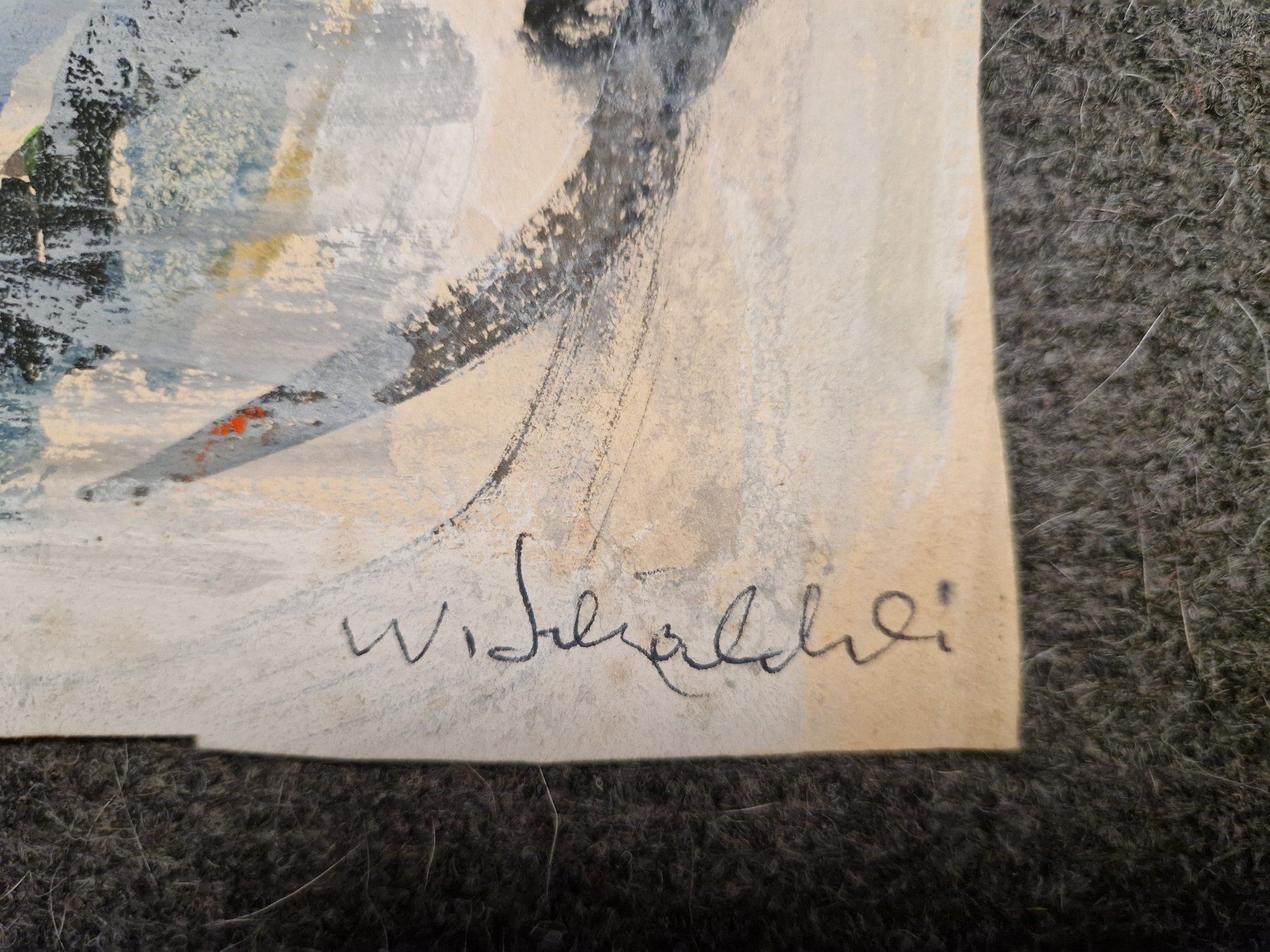 Dipinti: modernes Aquarell signiert ? W.S.. – Usato da Seedorf BE venduto da Stibutz 1