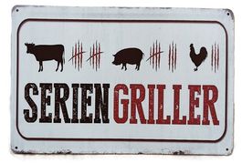 SERIENGRILLER  - Blechschild  (neu/OVP)