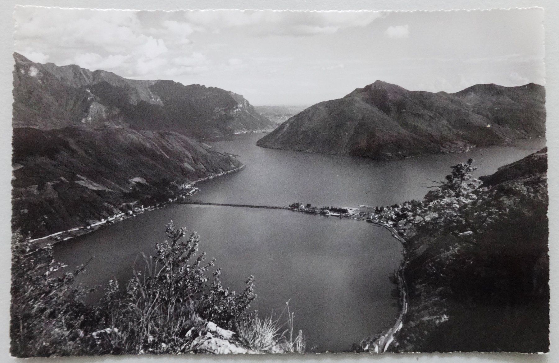 Cartoline postali: Lago di Lugano, Ponte di Melide – Usato da Fétigny venduto da Billy2miny