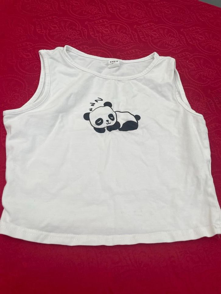 Camicette, T-shirt & Top: Mädchen Top mit Panda 8-9 (128-134) – Nuovo e nell'imballaggio originale da Bergdietikon venduto da antovale