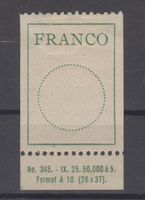 Etiquette Franco n° 2 neuf* 550.--
