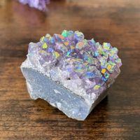 ✲ Amethyst Cluster mit Titan Aura ✲ 70g / 43mm Stufe Druse