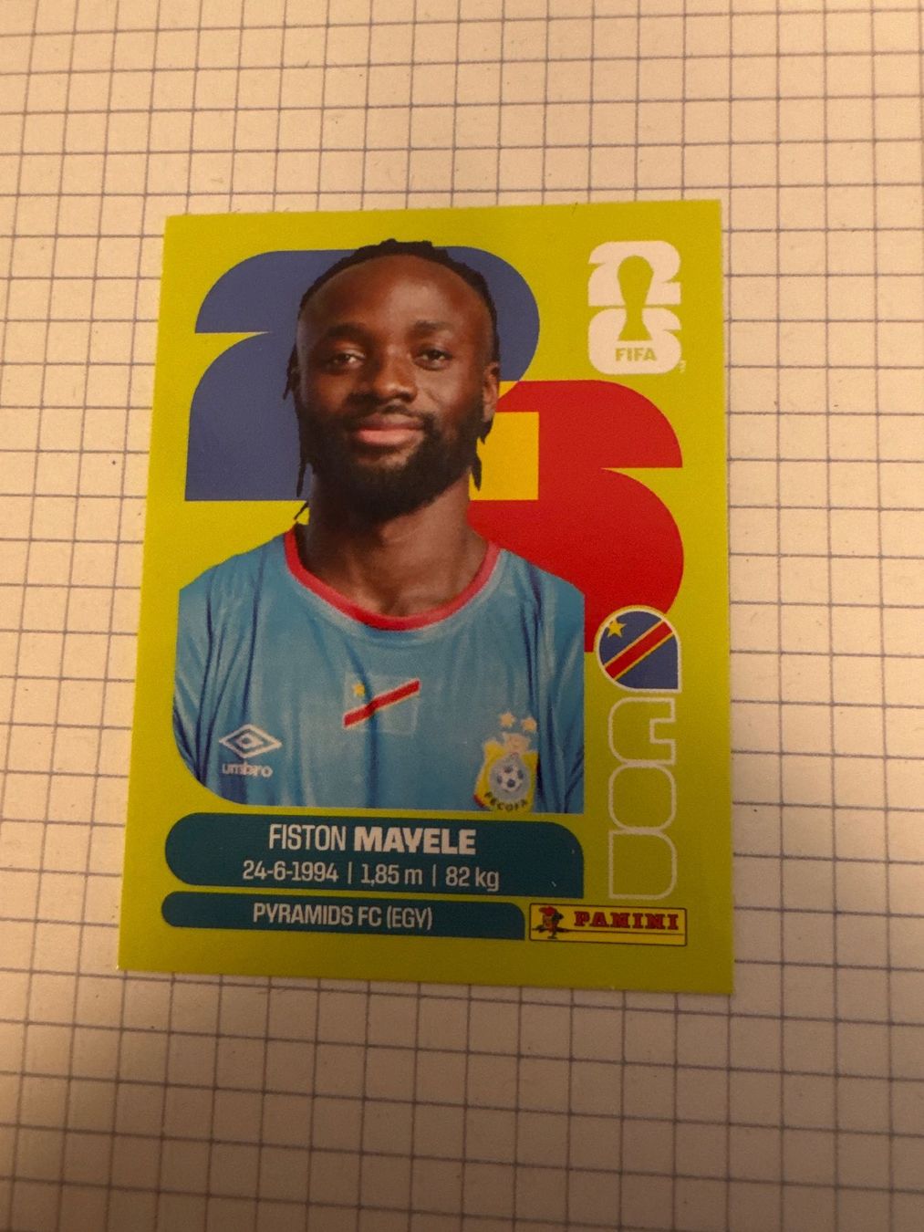 Panini Carte collezionabili: Panini Sticker WM 2026, COD 18 Fiston Mayele – Nuovo (secondo la descrizione) da Winterthur venduto da mathis-spielsteine