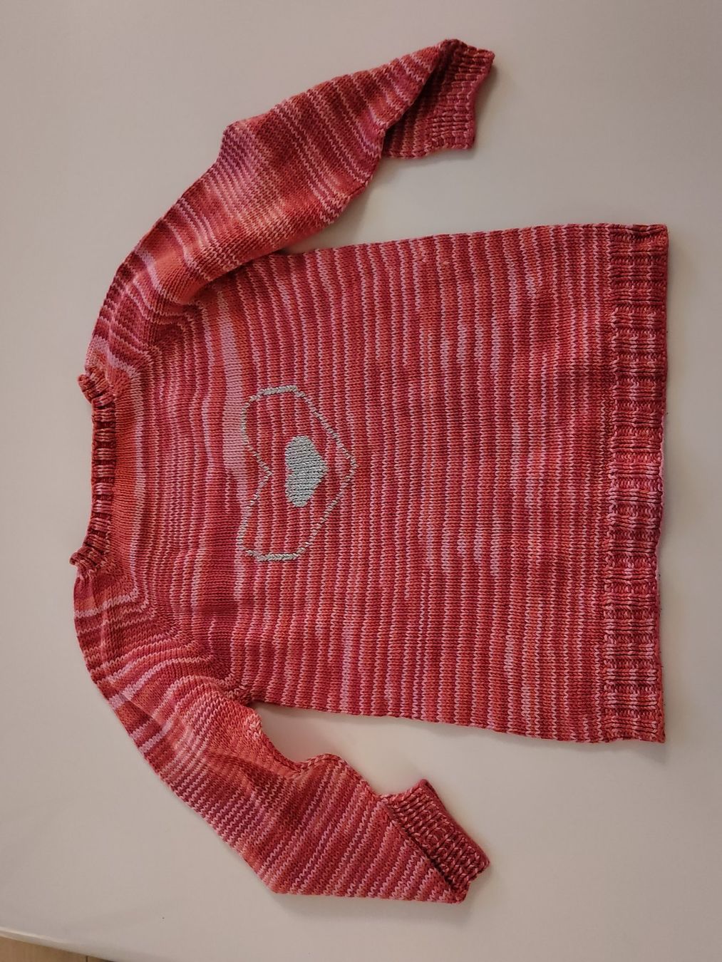 Maglioni & Felpe: Kinder Pullover, selbst gestrickt, pink/rot, herz – Usato da Einsiedeln venduto da pattymary