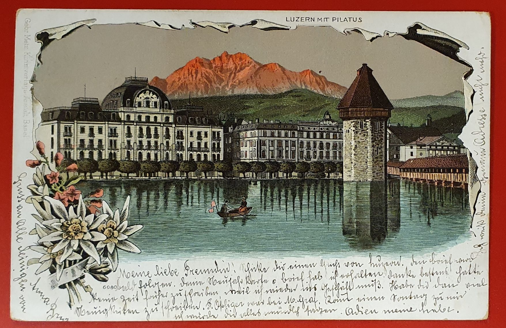 Cartoline postali: Luzern mit Pilatus 1900 – Usato da Kreuzlingen venduto da Rschweiz1
