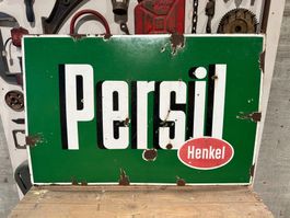 Grosses Emailleschild, Persil Henkel ( Sammeln / Original )