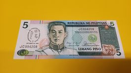 Philippinen 5 Piso Note, 1987