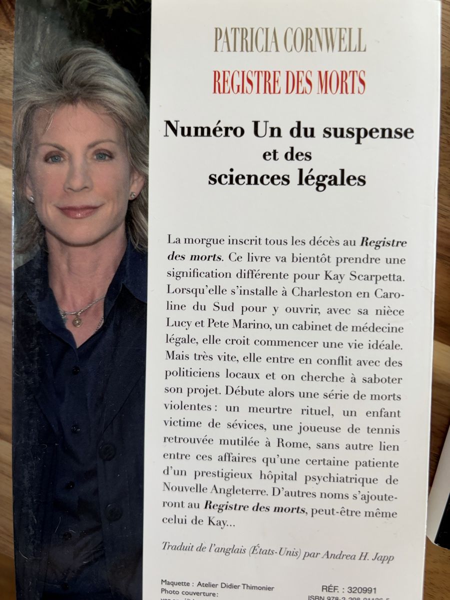 Livres: 5 Romans de Patricia Cornwell   – D'occasion à Crissier par Nouchki76 4