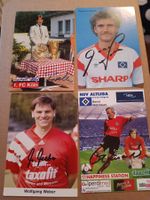 Bundesliga - 4 signierte Autogrammkarten - Set