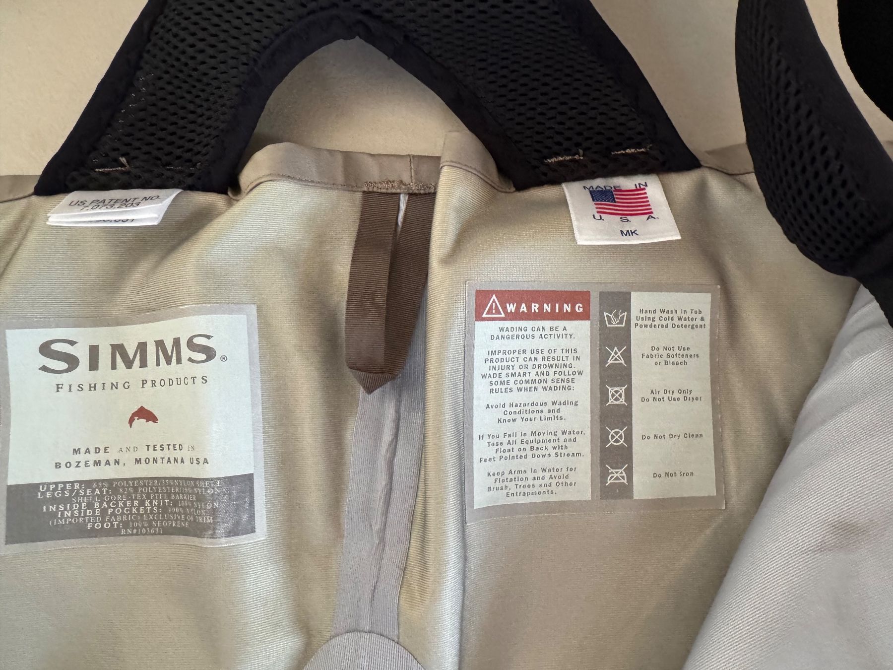 Pantaloni: SIMMS G4 WATHOSE GRÖSSE MK, INKL. WATGURT – Usato da Oberentfelden venduto da May03 3