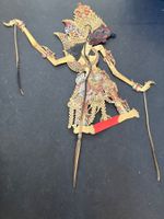 Wayang Schatten Figur, alt Schattentheater Java Leder, Horn