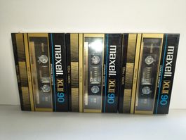 Maxell XL II 90 Audiokassetten 3 Stk Neu