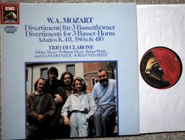 Mozart Divertimenti für 3 Bassethörner Trio Di Clarone LP🛀
