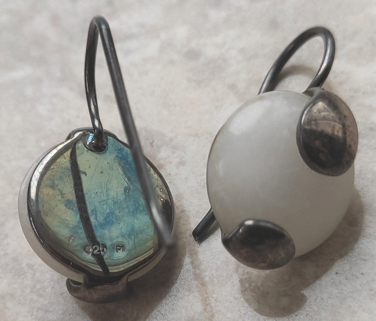 Orecchini pendenti & Orecchini a lobo: Ohrstecker Silber 925 mit Mondstein – Nuovo (secondo la descrizione) da Miège venduto da gitarro68 1