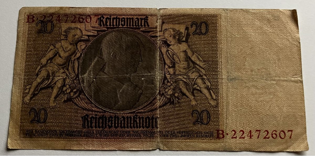 Banconote: Deutschland 20 Mark 1929 – Usato da Algetshausen venduto da Carrhard 1