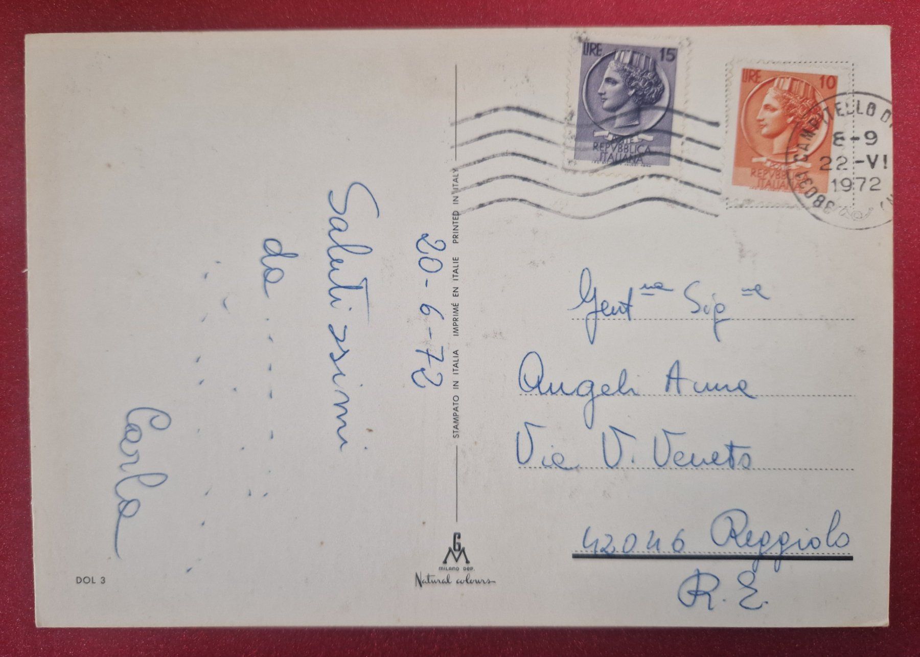 Cartoline postali: Saluti dalle Dolomiti 1972 – Usato da Melchnau venduto da Arthurius 1