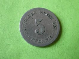 Dt. Reich 1875 G, 5 Pfennig