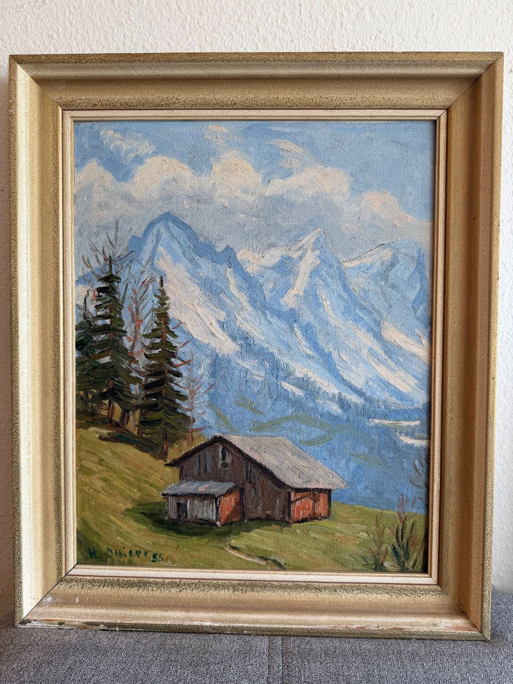 Tableaux: H. Ottiger Original ÖlGemälde 1955 – D'occasion à Basel par PAUL_ART