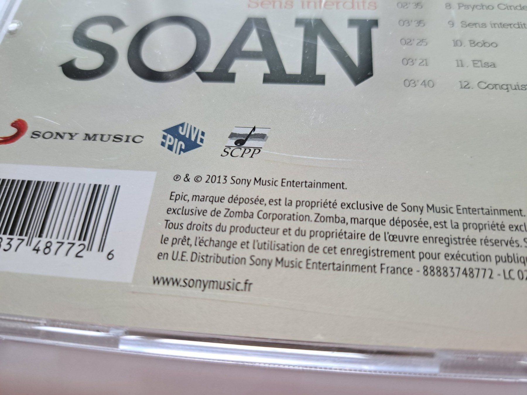 CDs: Cd Soan - Sens Interdits  – Gebraucht aus Pully von bro_n52j 3