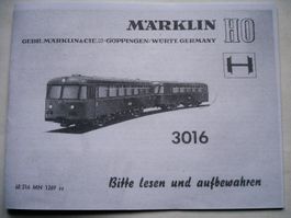 Märklin Betriebsanleitung 3016