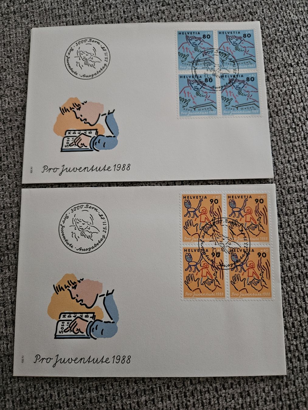 Tutti i francobolli: Schweizer Postmarken Helvetia Pro Juventute 1988 – Nuovo e nell'imballaggio originale da Chur venduto da Kohla1980 5