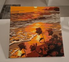 Rose, dipinto su tela 20x20 cm