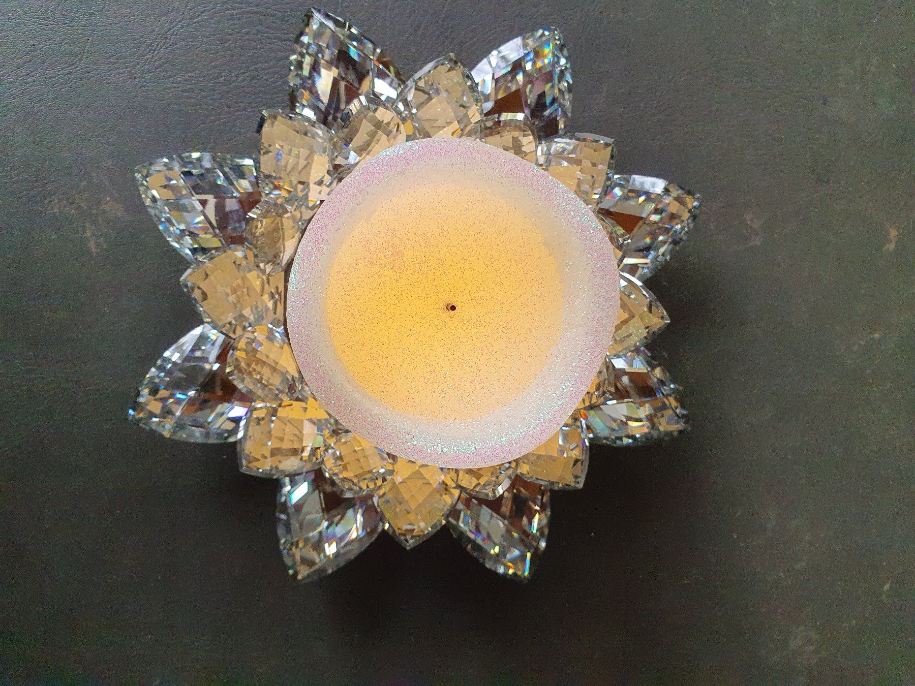 Candele: Prunkvolle Glasblüte mit LED-Kerze – Nuovo e nell'imballaggio originale da Dottikon venduto da Dragan57_77 2