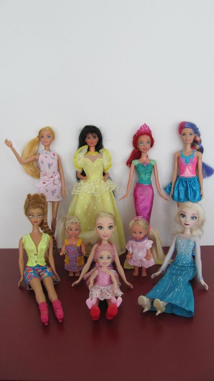  Barbie / Disney und Barbie ähnliche Puppen (Gebraucht) in Brunnen für 