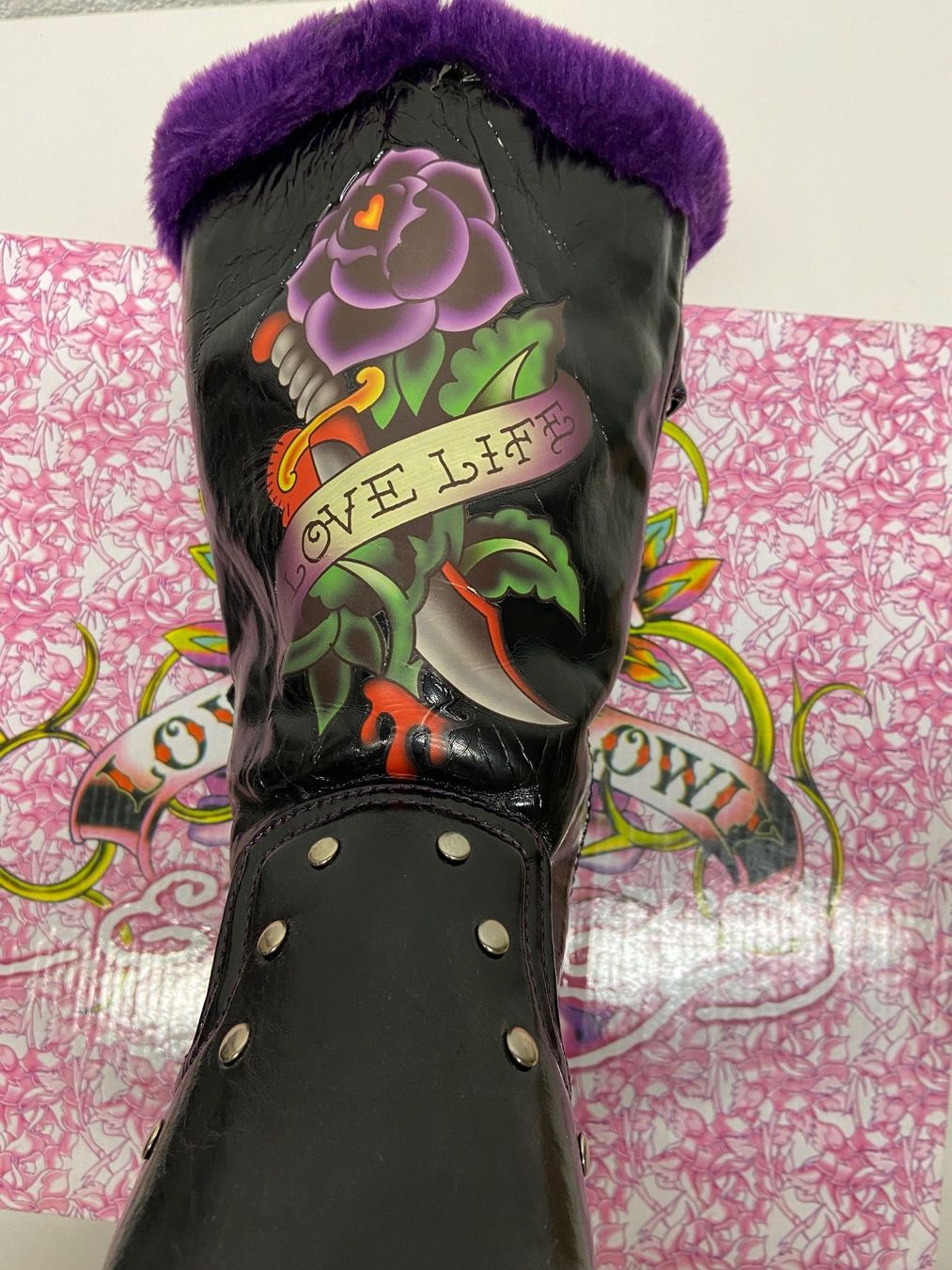 Ed Hardy Scarpe da uomo: ORIGINAL ED HARDY   RETRO 2009    GRÖSSE 44 – Nuovo e nell'imballaggio originale da Zürich venduto da LIQUIDATOR.CP 1