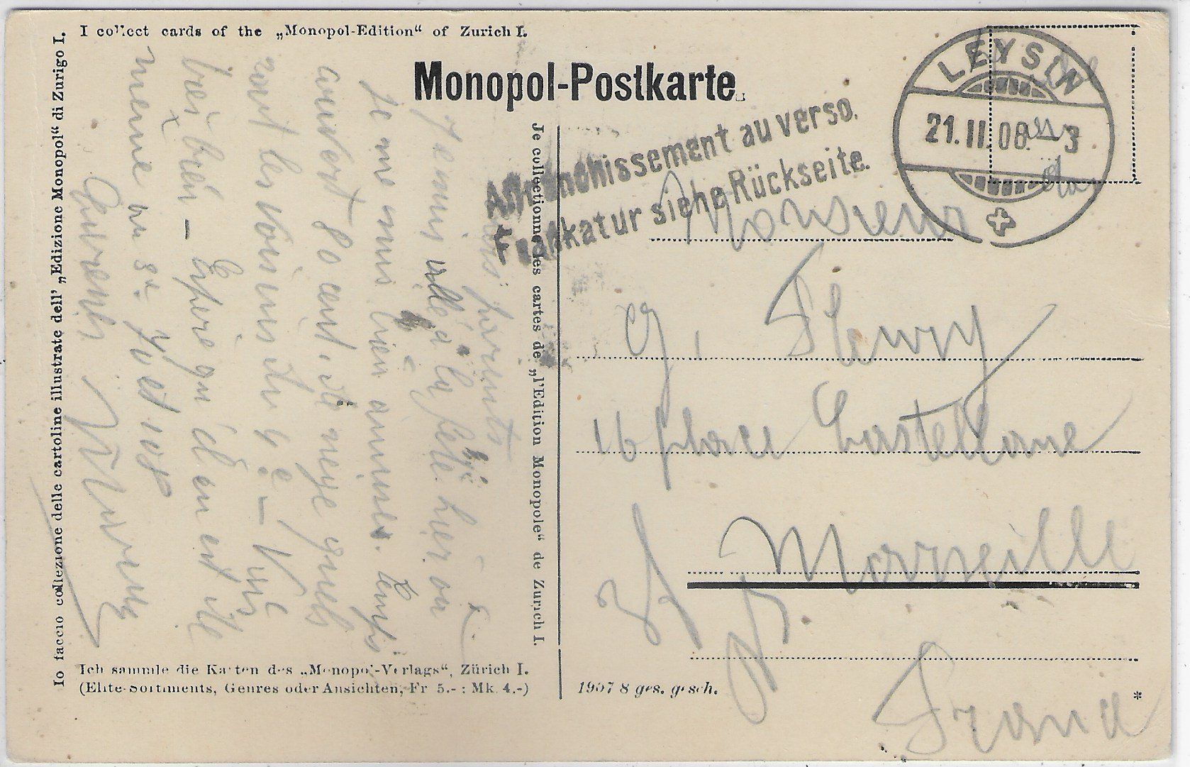 Cartoline postali: Zürich - Kirche Enge – Usato da Ettingen venduto da Kartenplanet 1