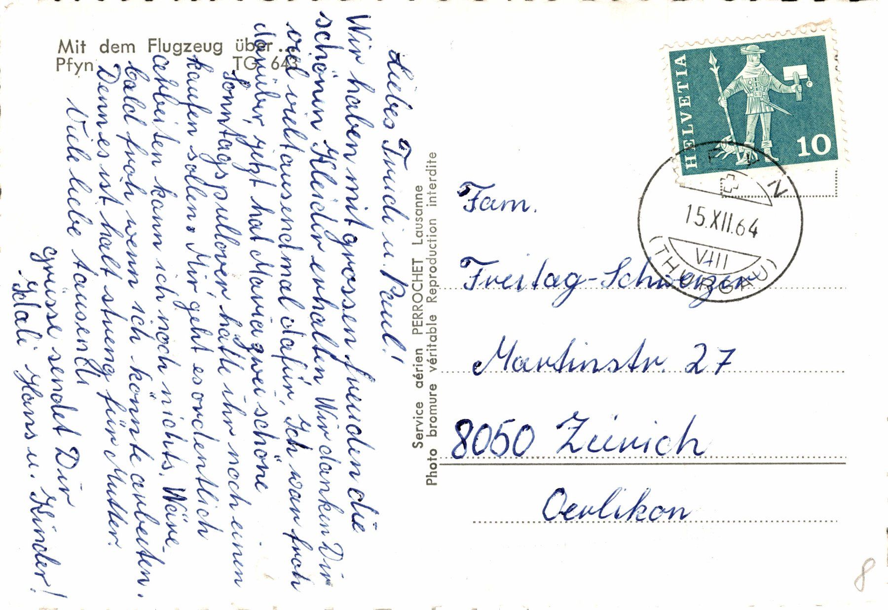 Cartoline postali: Pfyn - Dorfansichten – Usato da Bronschhofen venduto da Astore 1