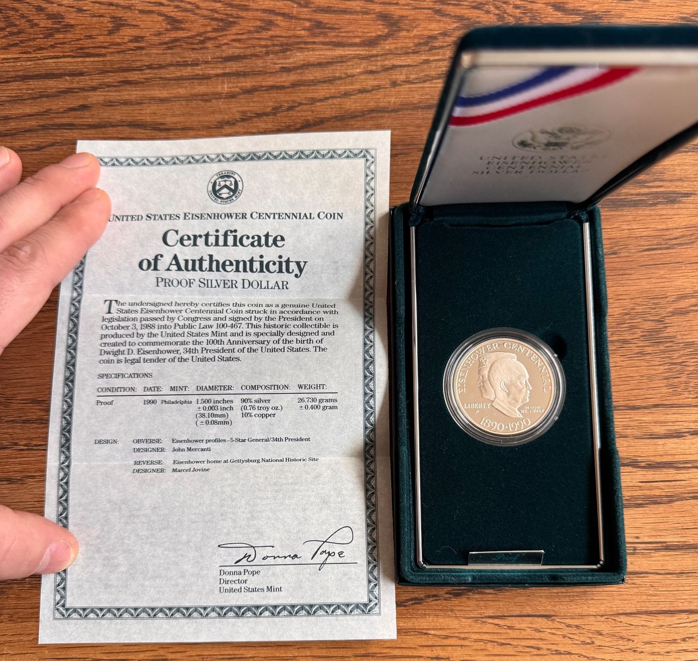 Tutti le monete: Eisenhower Centennial Silber Dollar 1990, Proof, Full Set! – Usato da Ebikon venduto da Dmasterx