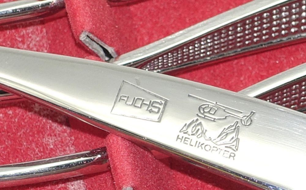 Coltelli da cucina: Fischmesser Gravour "Fuchs Helikopter" (selten) NEU – Nuovo e nell'imballaggio originale da St. Pantaleon venduto da datendrang1 2