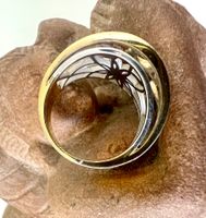 Oro Vivo Silber Ring 925 · Sternblüte in Gold und Silber G