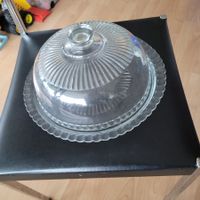 Glas Tortenhaube Früchteschale