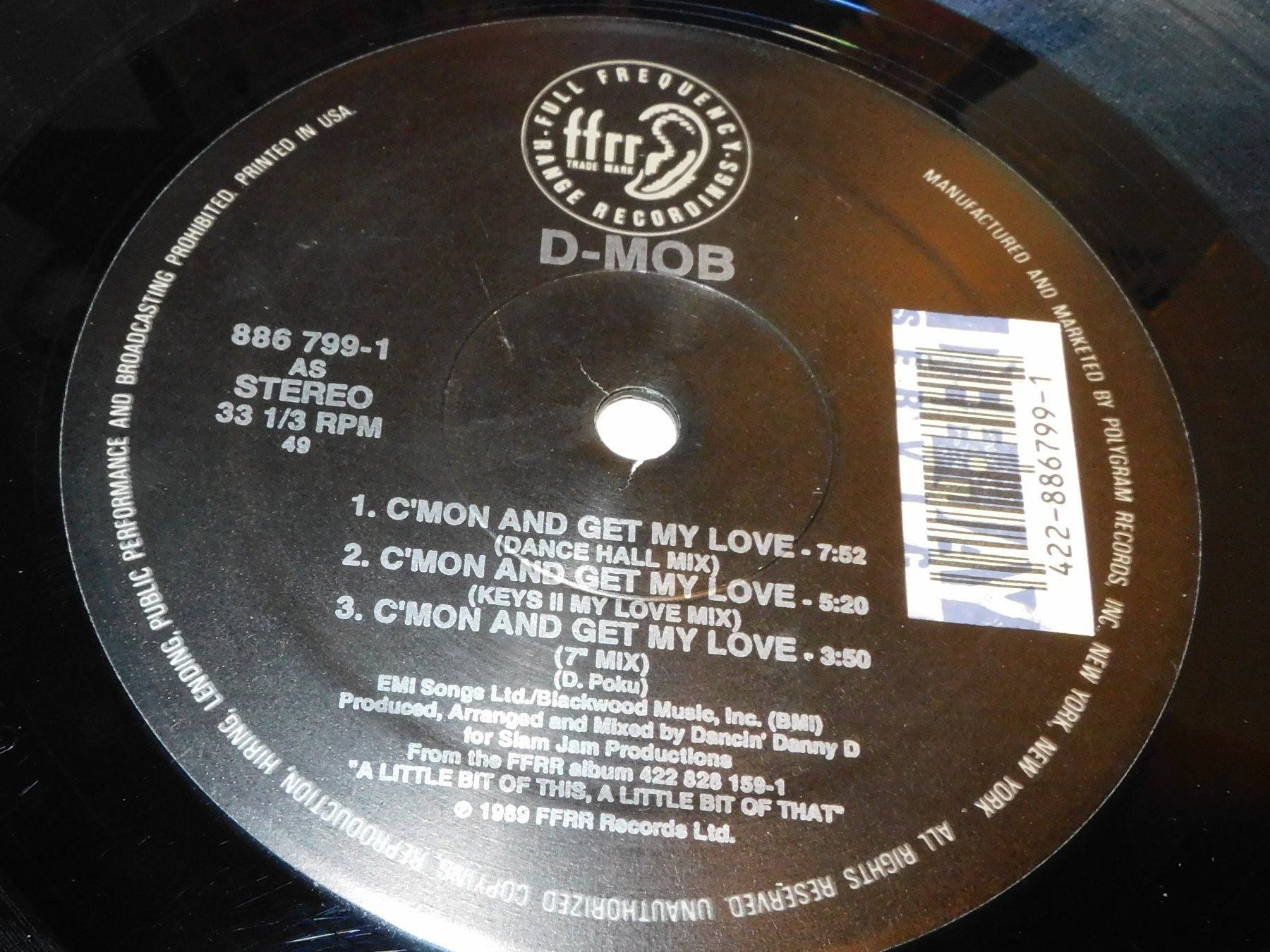 Dischi in vinile: LP Schallplatte  1989 - D-Mob Jam Beat Version  House Mix – Usato da Sursee venduto da 76 1