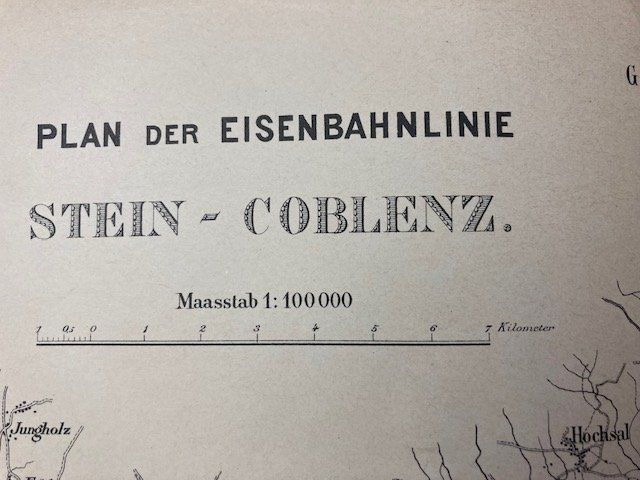 Cartine & Atlanti: Plan der Eisenbahnlinie Stein - Koblenz – Usato da Luzern venduto da Kartenansicht 1