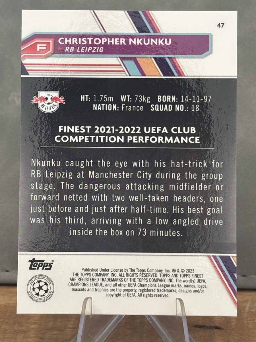 Topps Carte collezionabili: Christopher Nkunku 2022 Topps Finest UCC /150 blue – Nuovo (secondo la descrizione) da Aarberg venduto da gocardz.shop 1