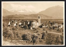 Uznach, Ortsansicht gegen die Glarner Al