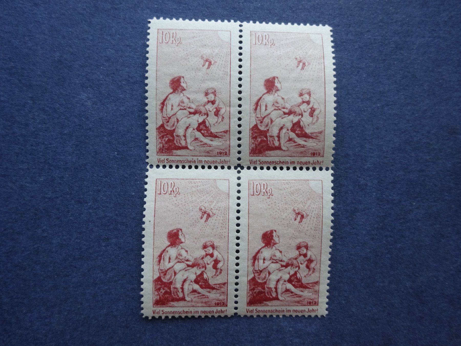 Tutti i francobolli: 1912 Pro Juventute im 4er Block postfrisch** – Usato da Appenzell-Steinegg venduto da adi1975 5