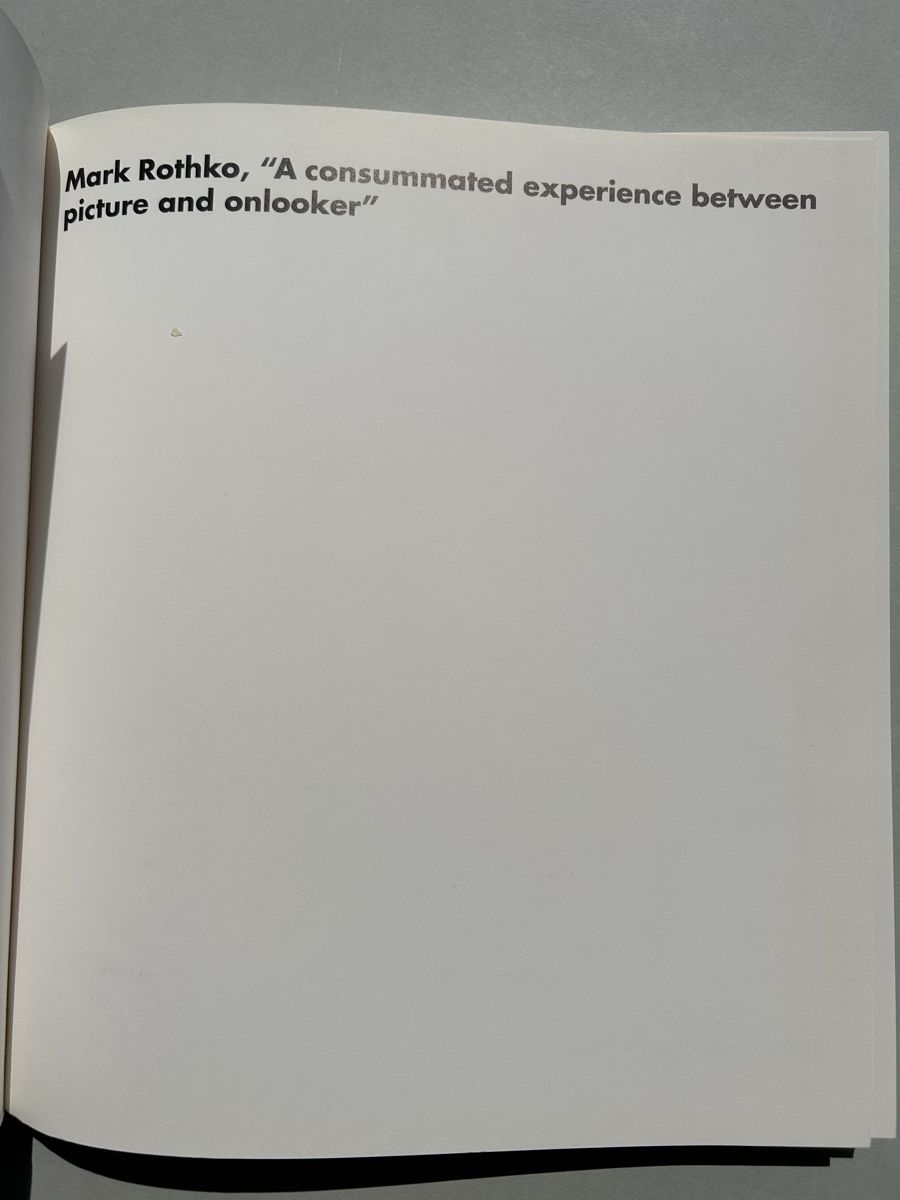 Libri: Mark Rothko: A Consummated Experience Art Book – Usato da Zürich venduto da Coffeetable88 1
