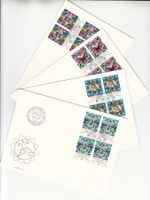 LBK 596 - 599 im 4er-Block FDC