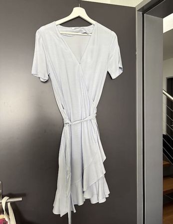 Wickelkleid kurz hellblau