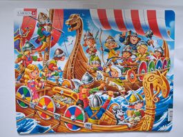 Lustiges Wikinger Puzzle von Larsen, 30 Teile, komplett