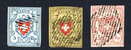1850-52:  Serie Rayon I-III, gestempelt