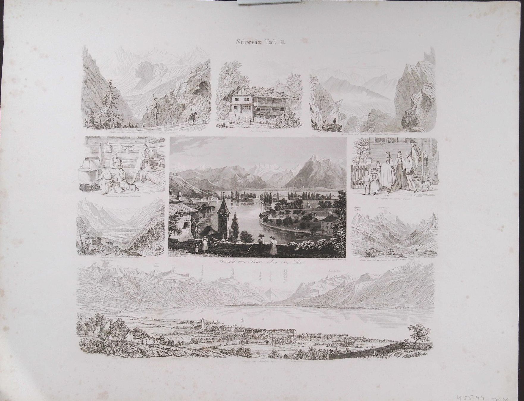 Stiche: Schweiz 3 Gruppenblätter 1856 – Gebraucht aus Rafz von Helvet32 2