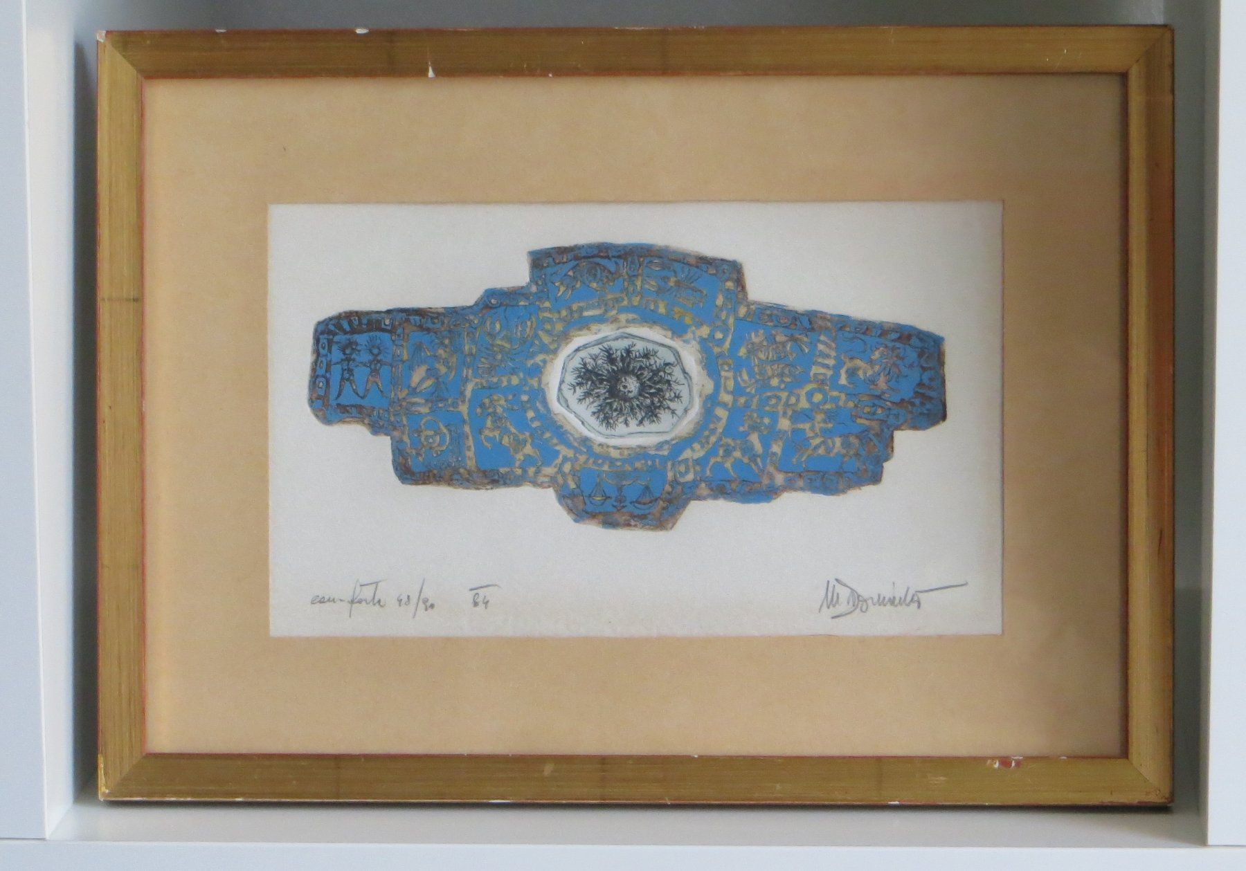 Grafica & Litografie: Litho: "Eau forte" Astrologie Element Wasser, "M. Domiula" – Usato da Allschwil venduto da marketingprojects 1