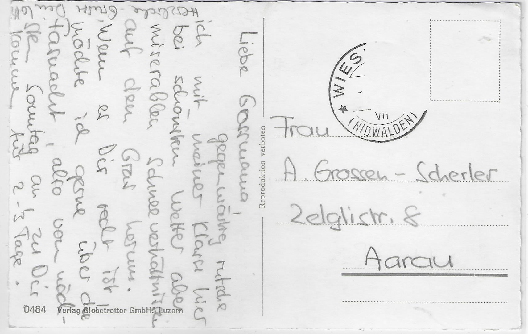 Cartoline postali: Berghaus Gummen mit Glattialp – Antico da Ettingen venduto da Kartenplanet 1